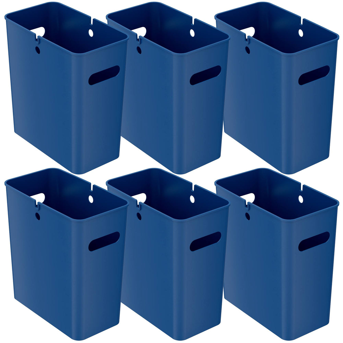 4.2 gal Polypropylene Trash Can with Handles, Pack of 6 O42088