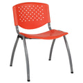 Orange Plastic Stack Chair with Perforated Back L134186