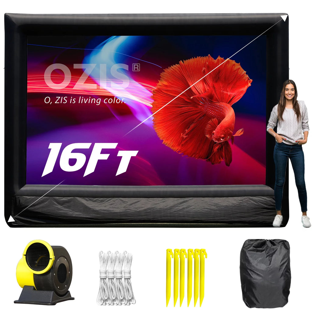 16Ft Inflatable Projector Movie Screen with Blower B641675