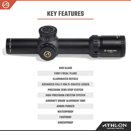 1-10x24 FFP IR MOA Riflescope with Lens Cleaning Pen E22783
