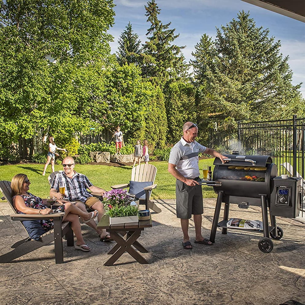 Black Pellet Grill with Grill Cover P5505