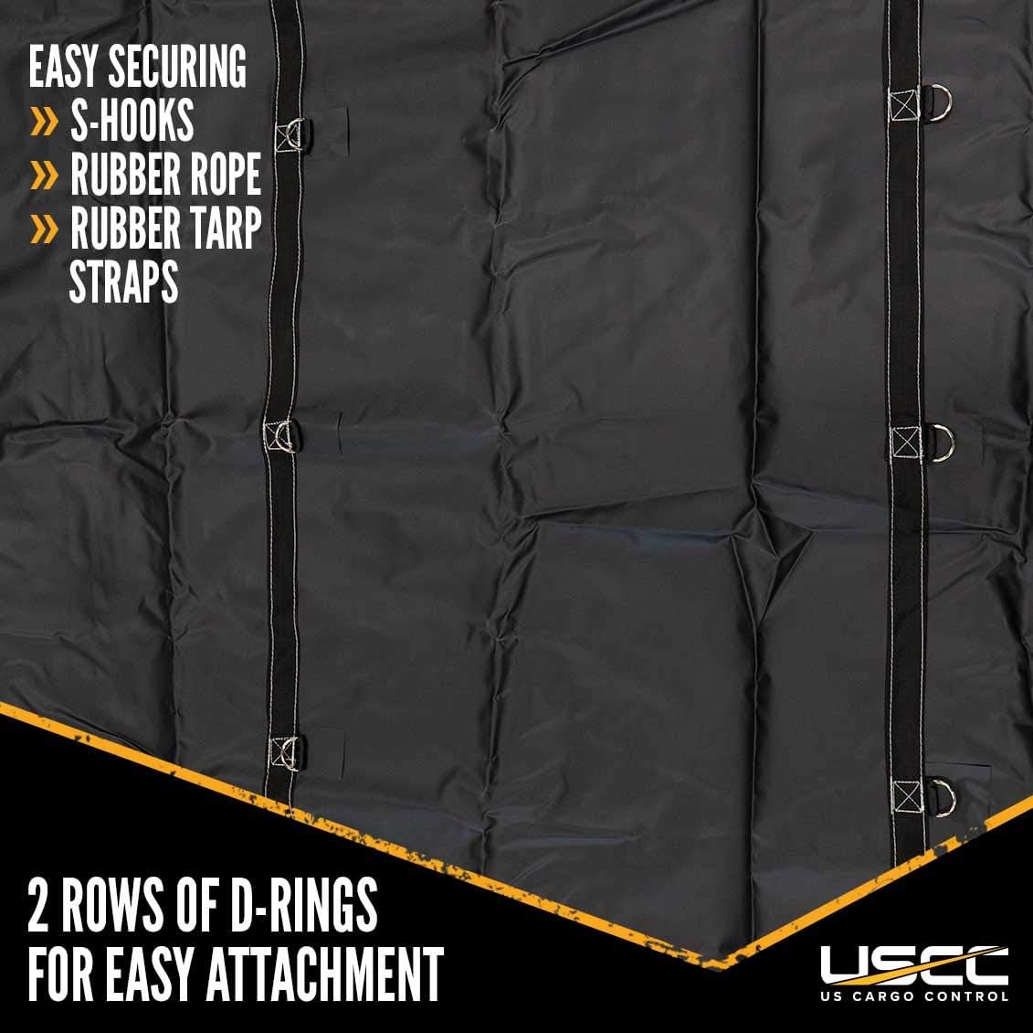 Heavy-Duty Smoke Tarp - 9.666 Feet Long x 10.75 Feet Wide - 18 Ounce PVC-Coated Polyester B542