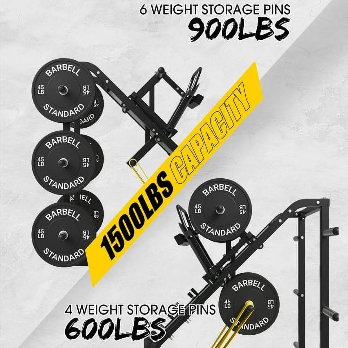Leg Press Machine with Calf Block, 1500LBS Adjustable K8478