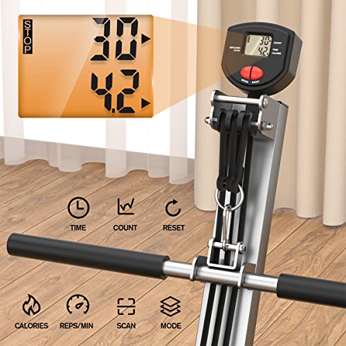 Foldable Rowing Machine with LCD Monitor B80158