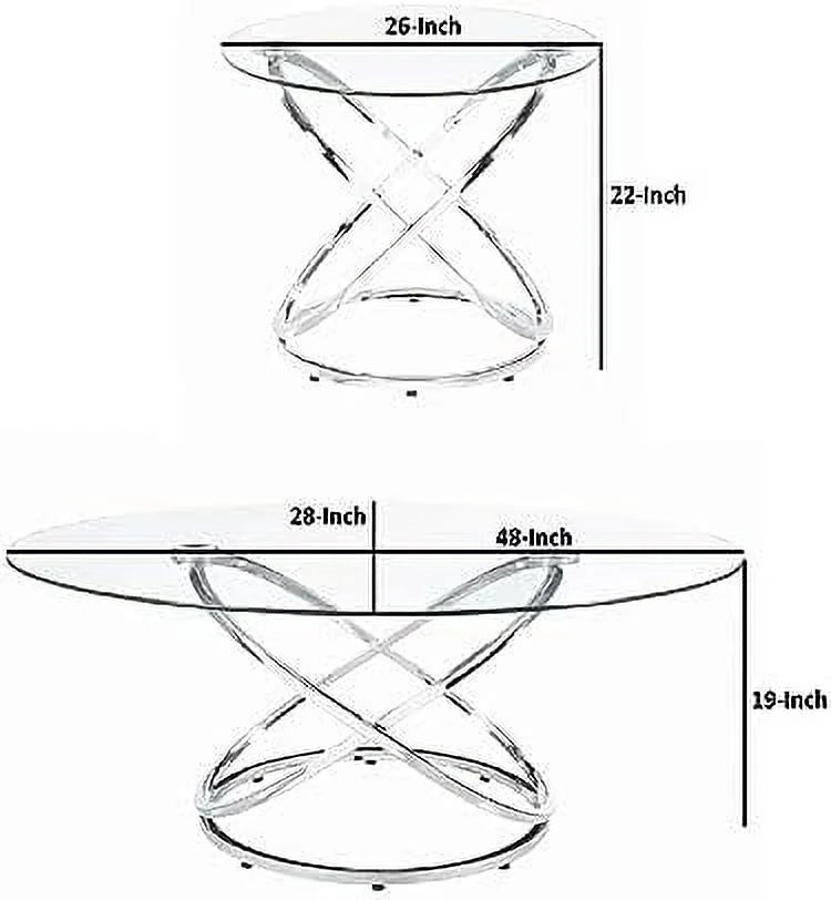 3 Piece Coffee Set with 2 End Tables E8859