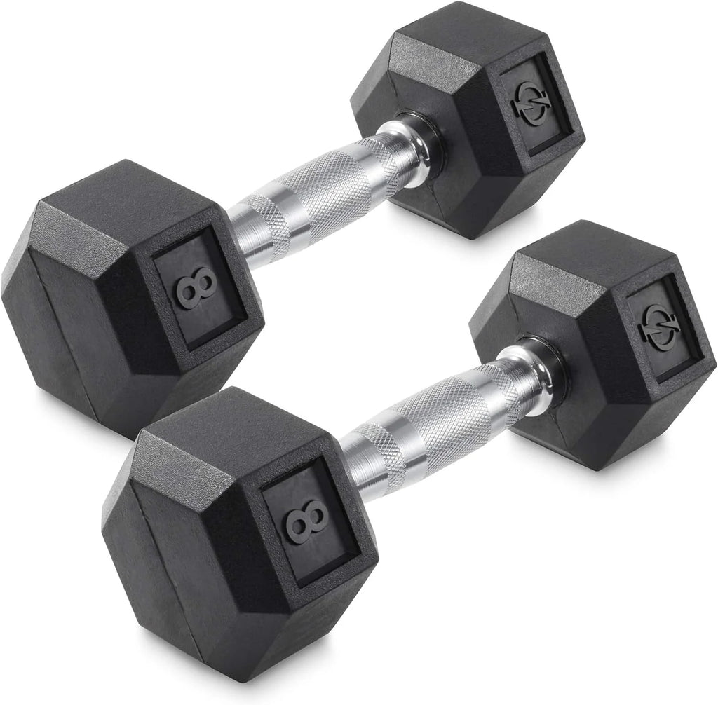 45 lb Rubber Coated Hex Dumbbell Pair D63654