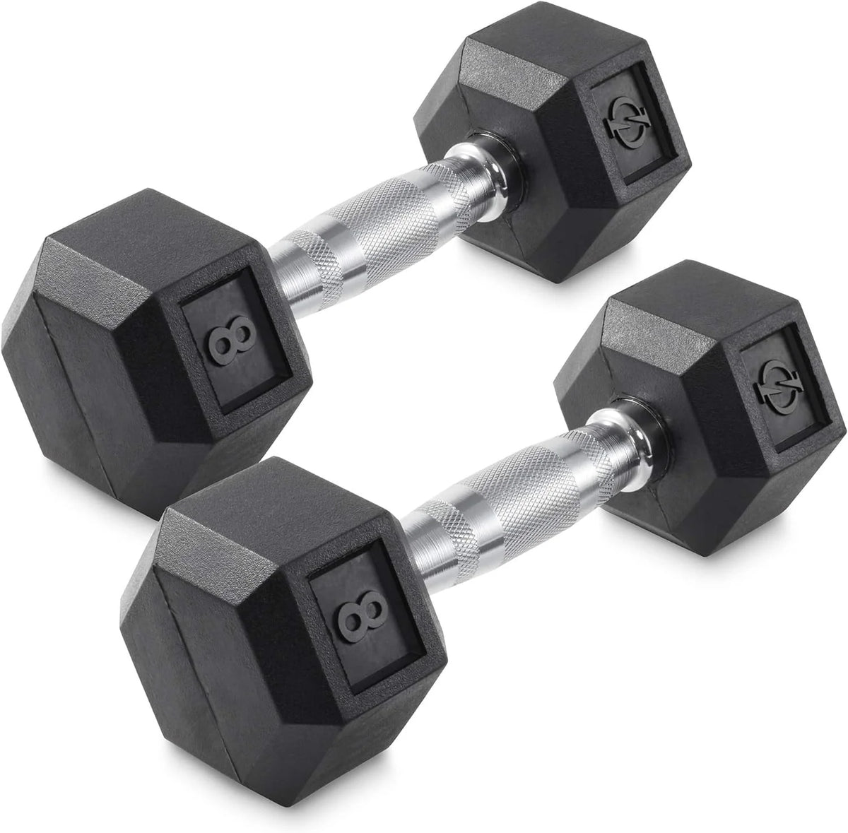 45 lb Rubber Coated Hex Dumbbell Pair D63654
