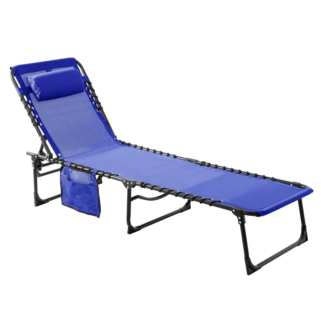 5-Position Adjustable Tanning Chair with Face & Arm Hole A147374