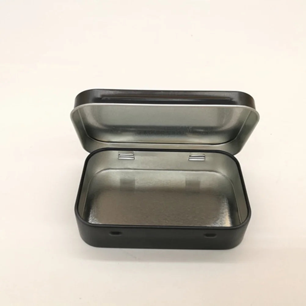 5 PCS Mini Rectangular Tin Storage Boxes with Lids Black M525009