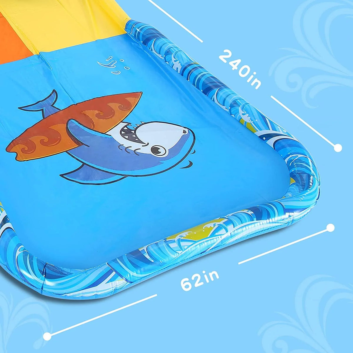 Inflatable Water Slide with 2 Bodyboards Lanes and Sprinkler X22936