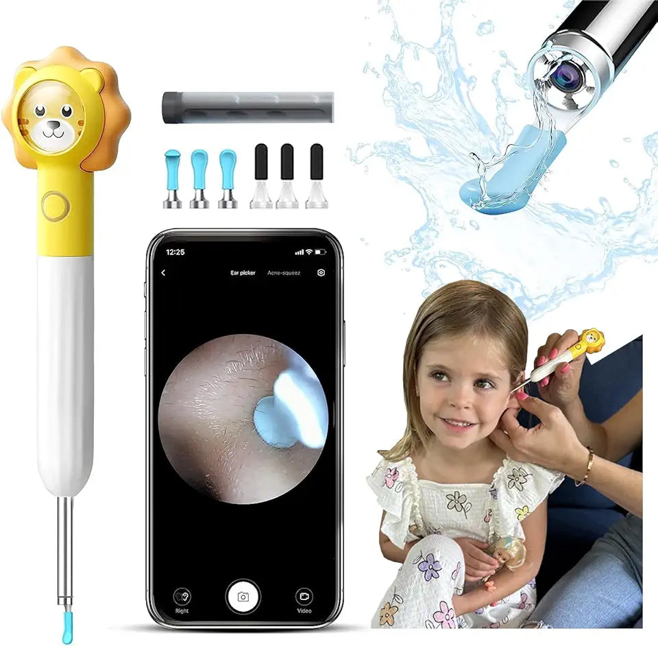 Ear Wax Removal Kit with Camera and Light, 6 Pcs Ear Set E66110