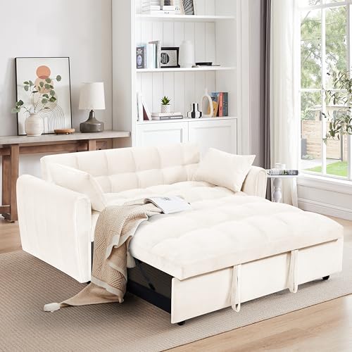 Dark Gray Velvet 3 in 1 Sleeper Sofa Bed R884554