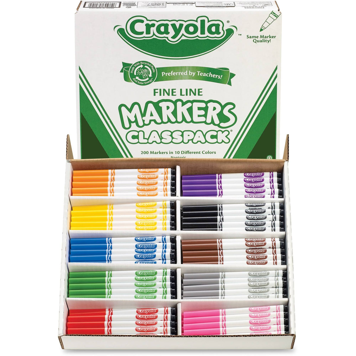 Fine Line Markers Classpack, Assorted Colors - 200/Box H5372