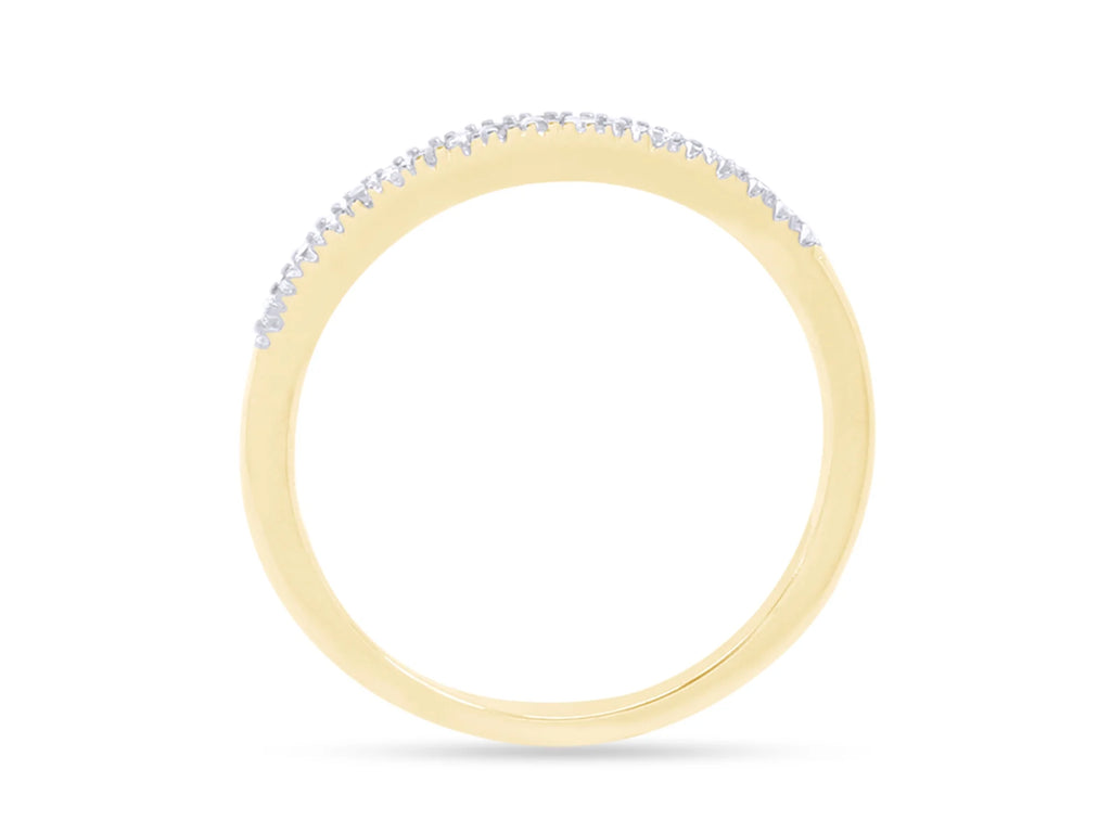 10K Solid Yellow Gold Diamond Half Eternity Ring U68689