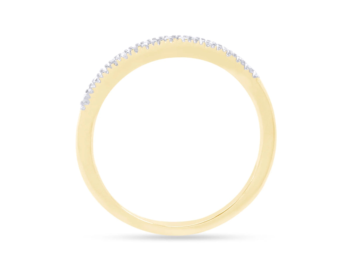 10K Solid Yellow Gold Diamond Half Eternity Ring U68689
