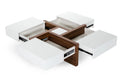 White & Walnut Coffee Table Z2824