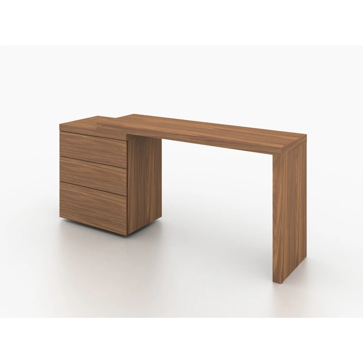 Modern Extendable Engineered Wood Office Desk in Brown G601