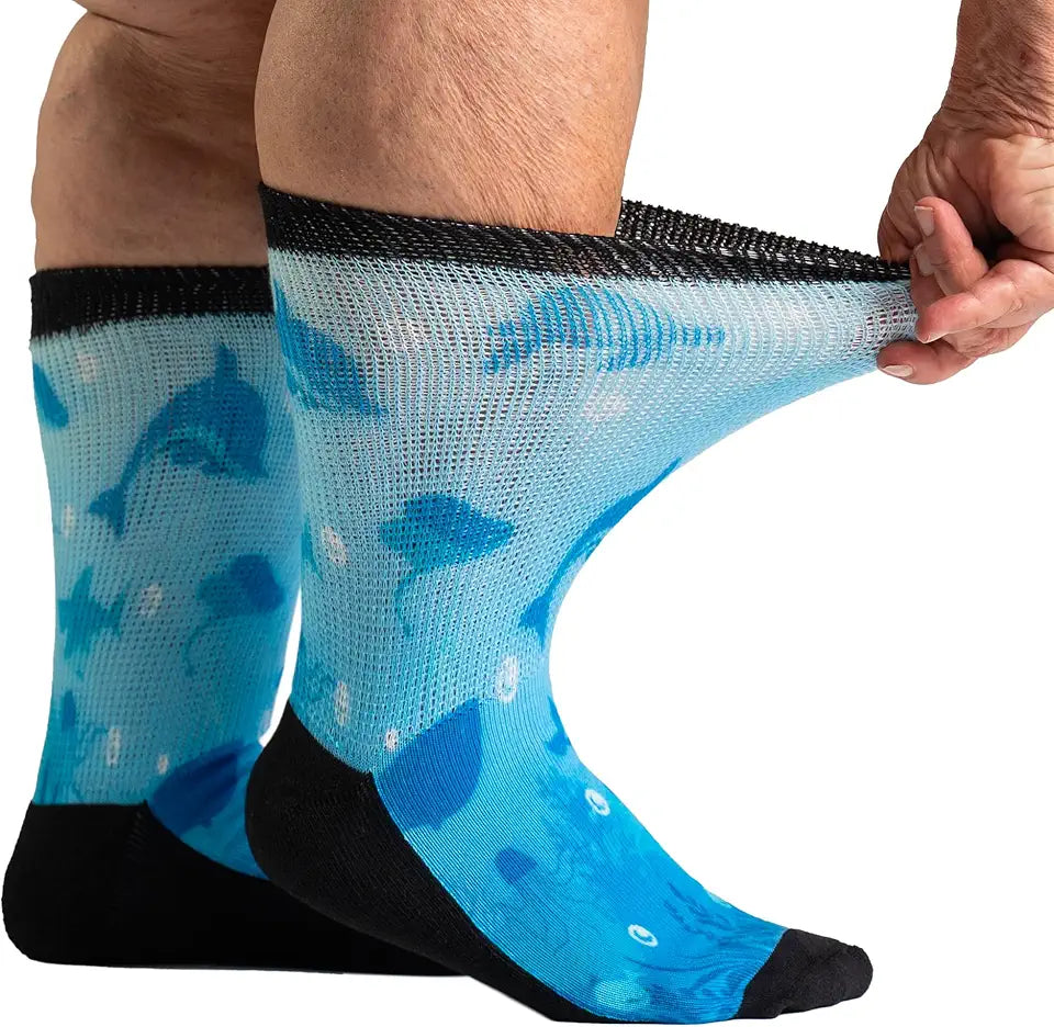Non Binding Diabetic Crew Socks T8774