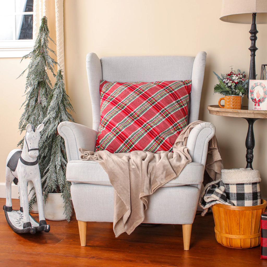 Square Plaid Pillow Y9365