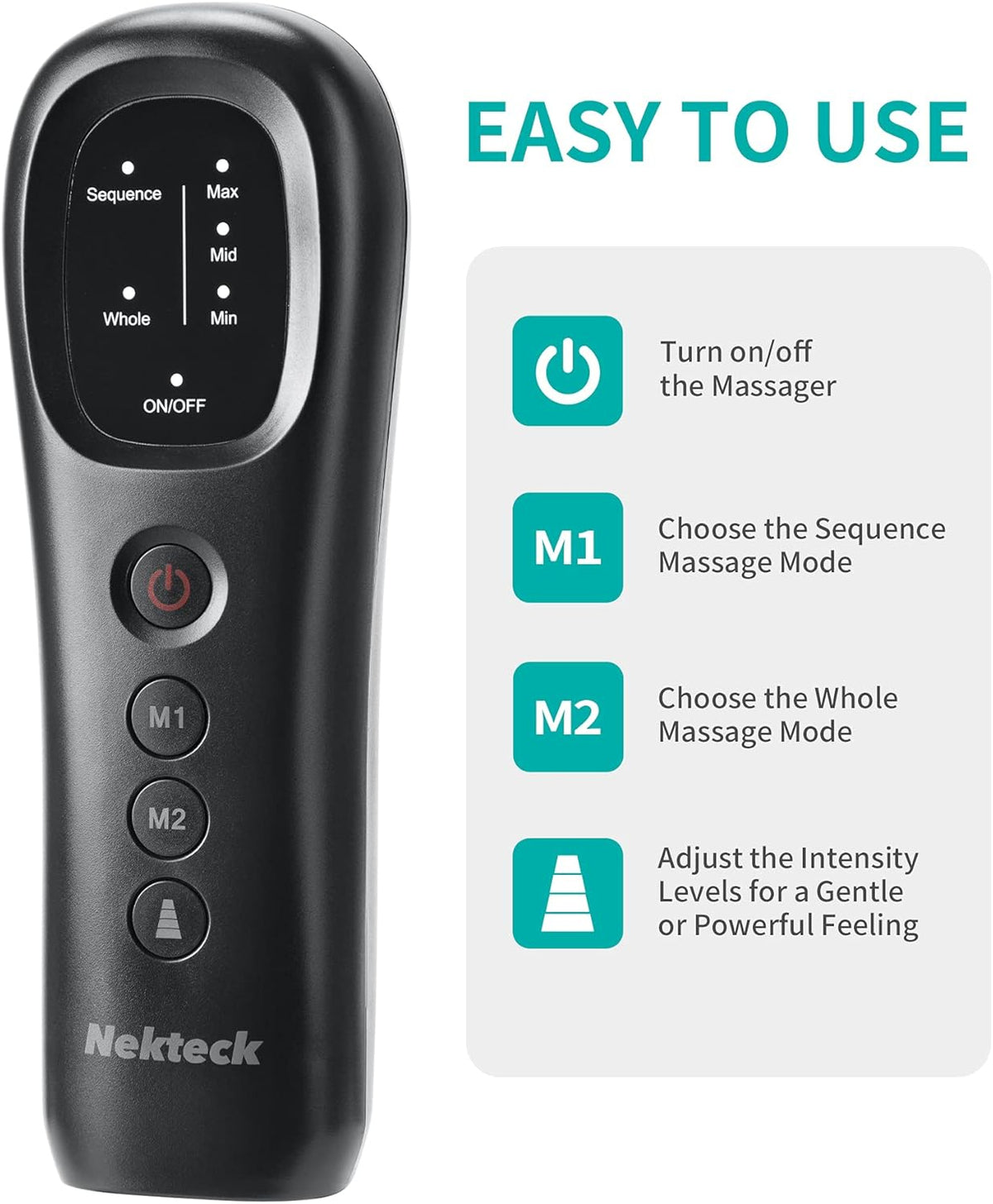 Leg Massager with Air Compression, Foot and Calf Massage Machine with Hand-held Controller 2 Modes 3 Intensities, Adjustable Leg Wraps Z28055