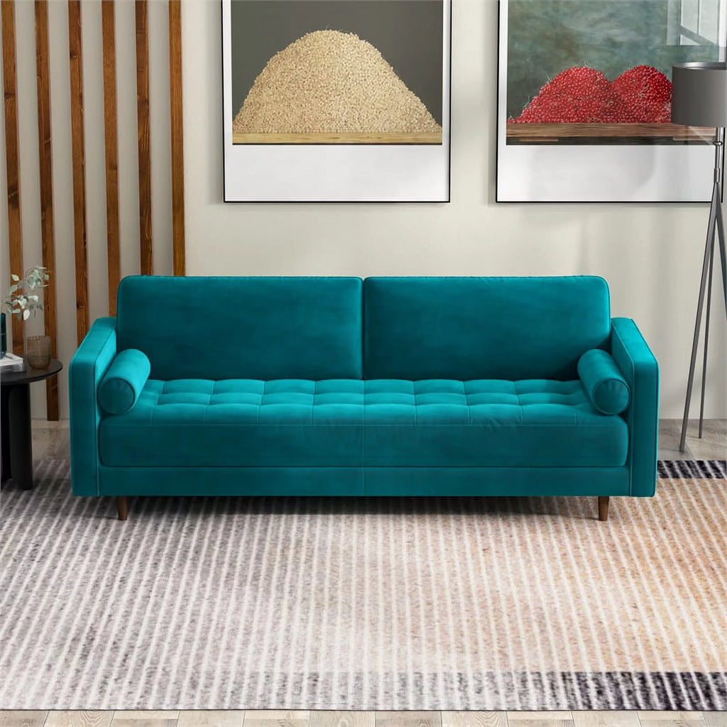 Mid-Century Modern Velvet Sofa L21118