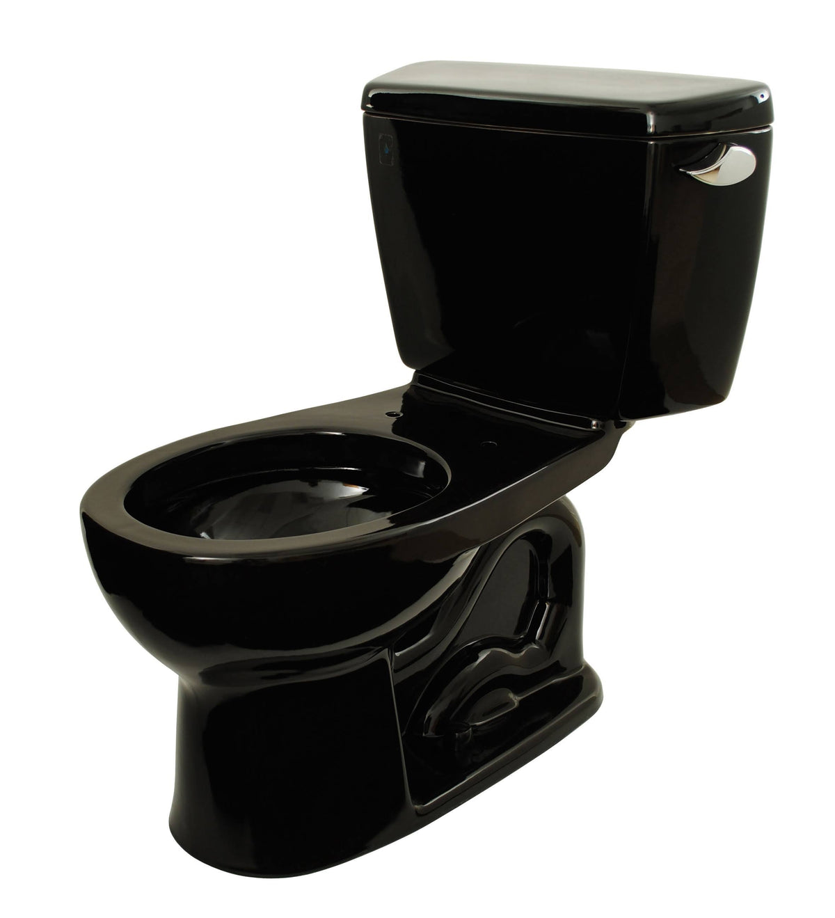 Ebony Two-Piece Round 1.6 GPF Toilet with Right-Hand Trip Lever R454323