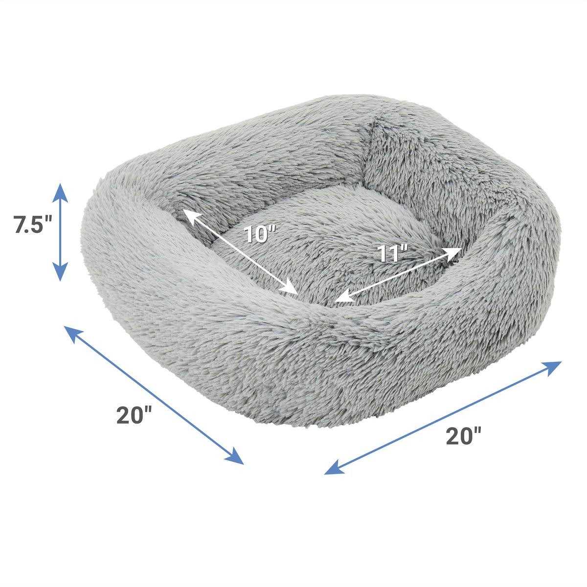 Orthopedic Rectangular Bolster Cat Dog Bed with Removable Cover R505