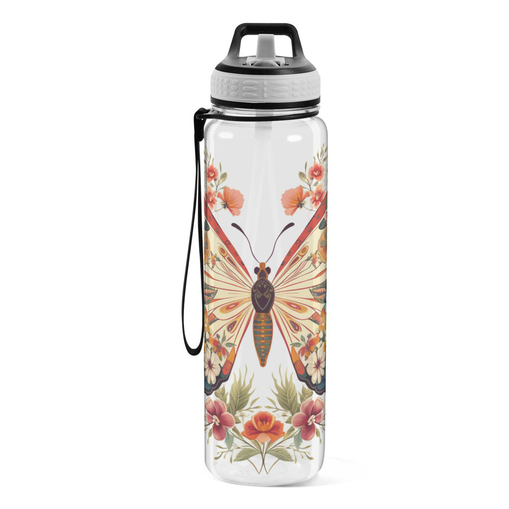 Clear 32oz Tritan Water Bottle with Straw A488
