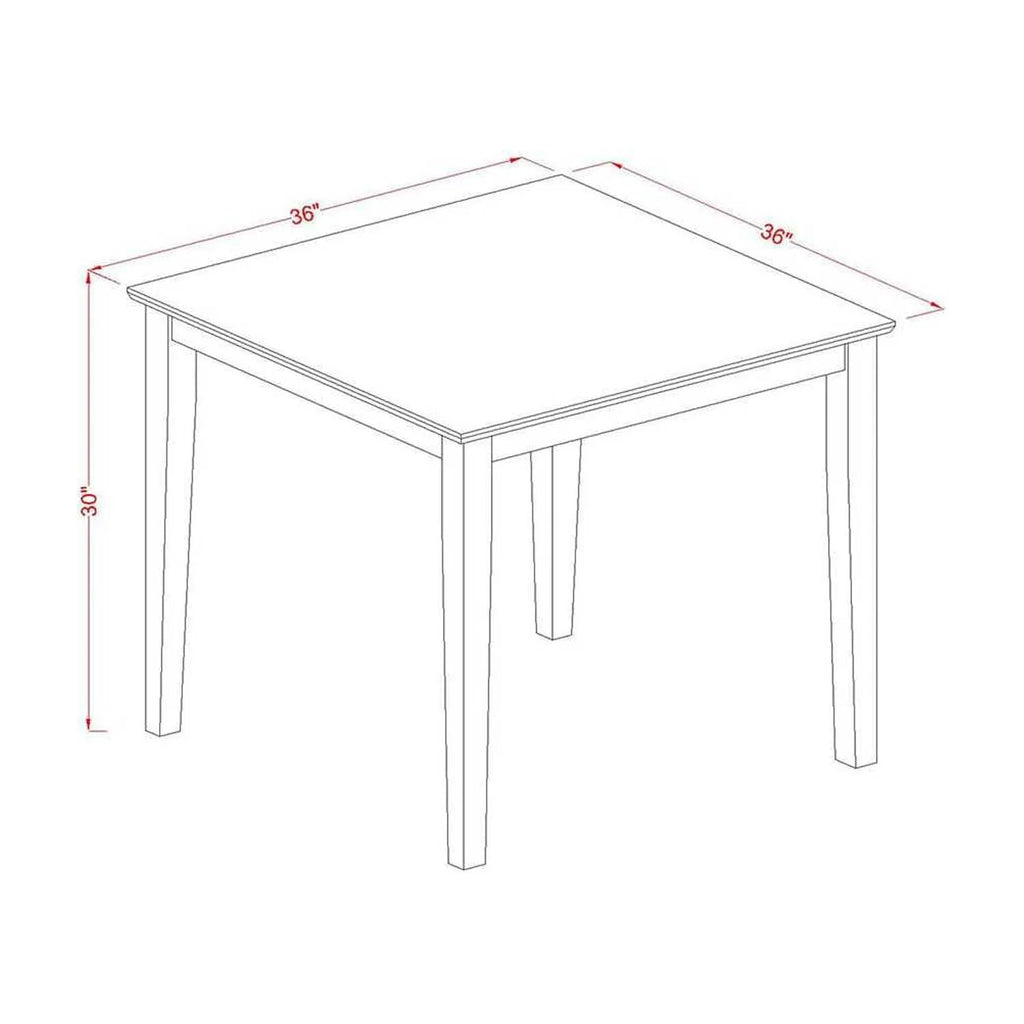 5 Pc Mahogany Dining Table Set with 4 Chairs C4506