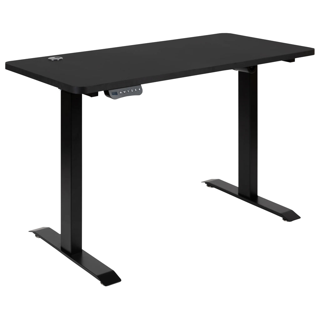 Electric Height Adjustable Standing Desk 48" Wide 24" Deep Black K828