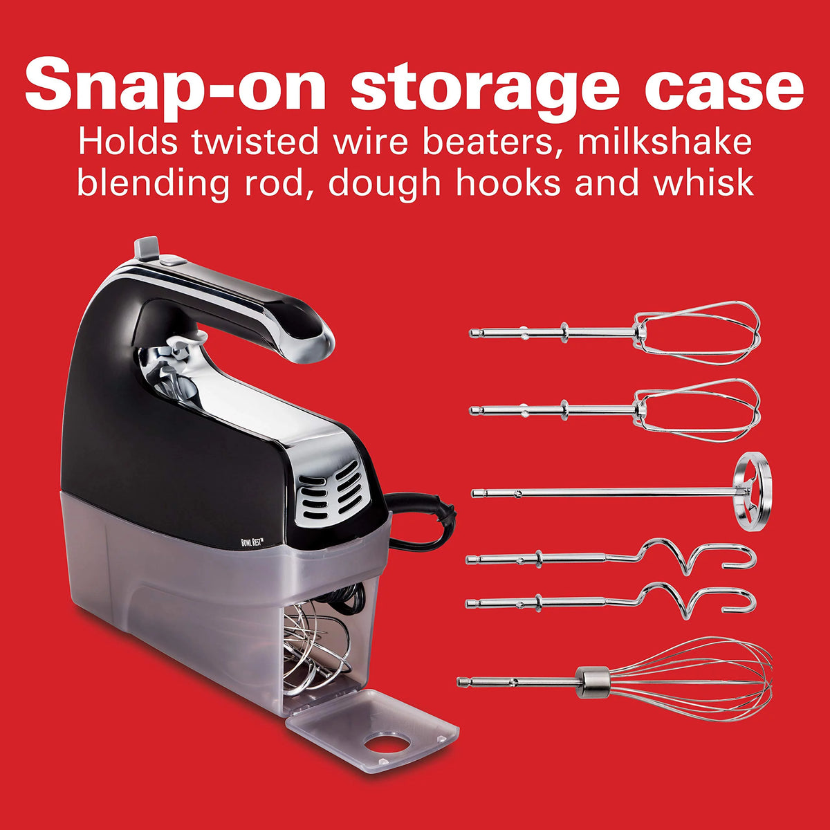 Black 6-Speed Electric Hand Mixer J693