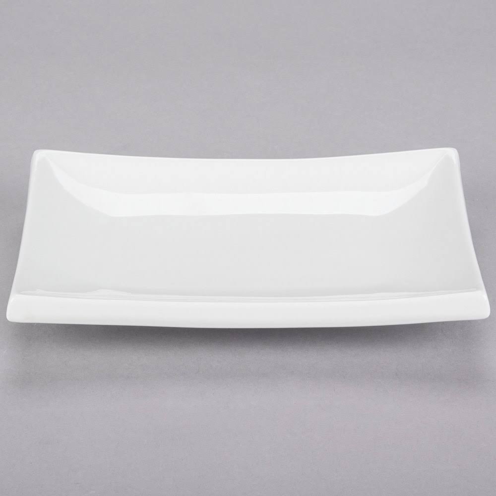 Super White Porcelain Rectangular Platter, 8-Inch by 5-1/2-Inch, Box of 24 P722