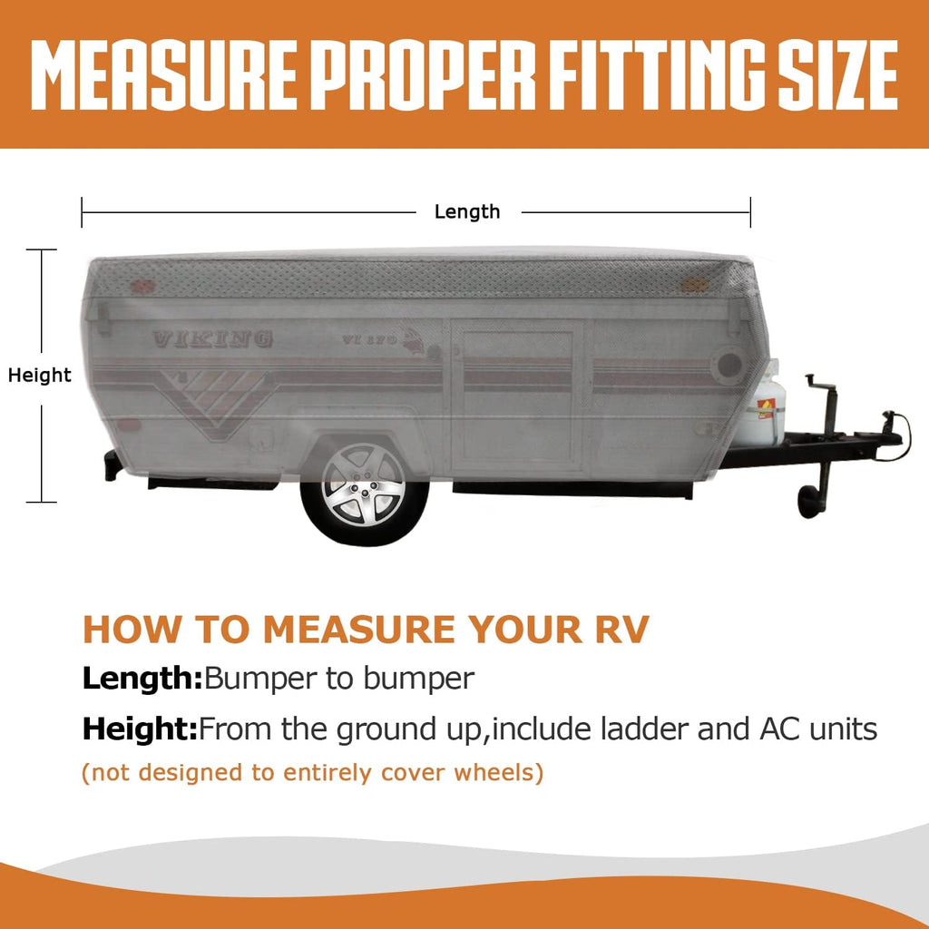 Pop up Folding Camper Cover RV Trailer (12'-14') S480665
