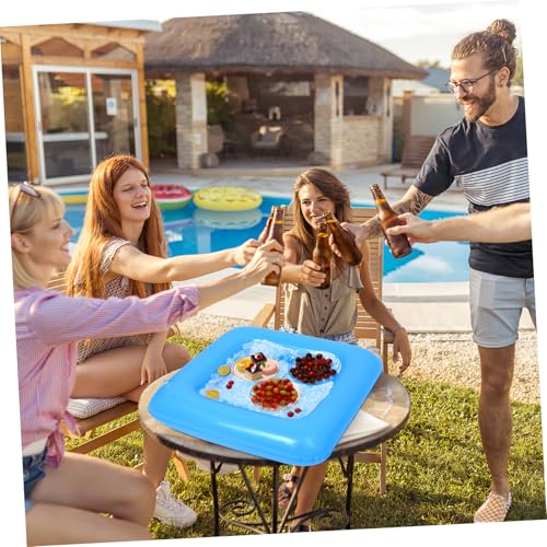 1 Set Inflatable Pool Serving Bar and Mesh Food Tent Set with Drain Plug K3197