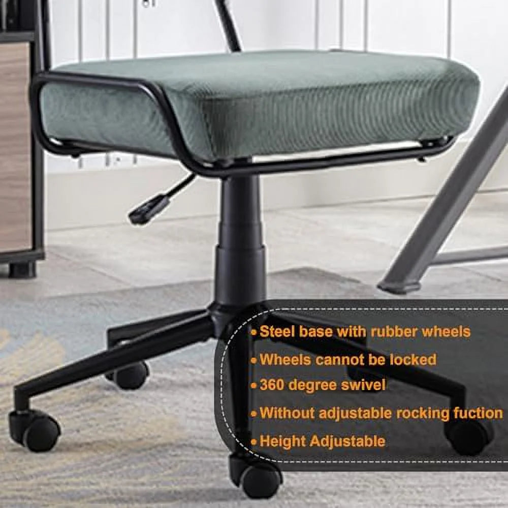 Adjustable Swivel Corduroy Office Chair D60668