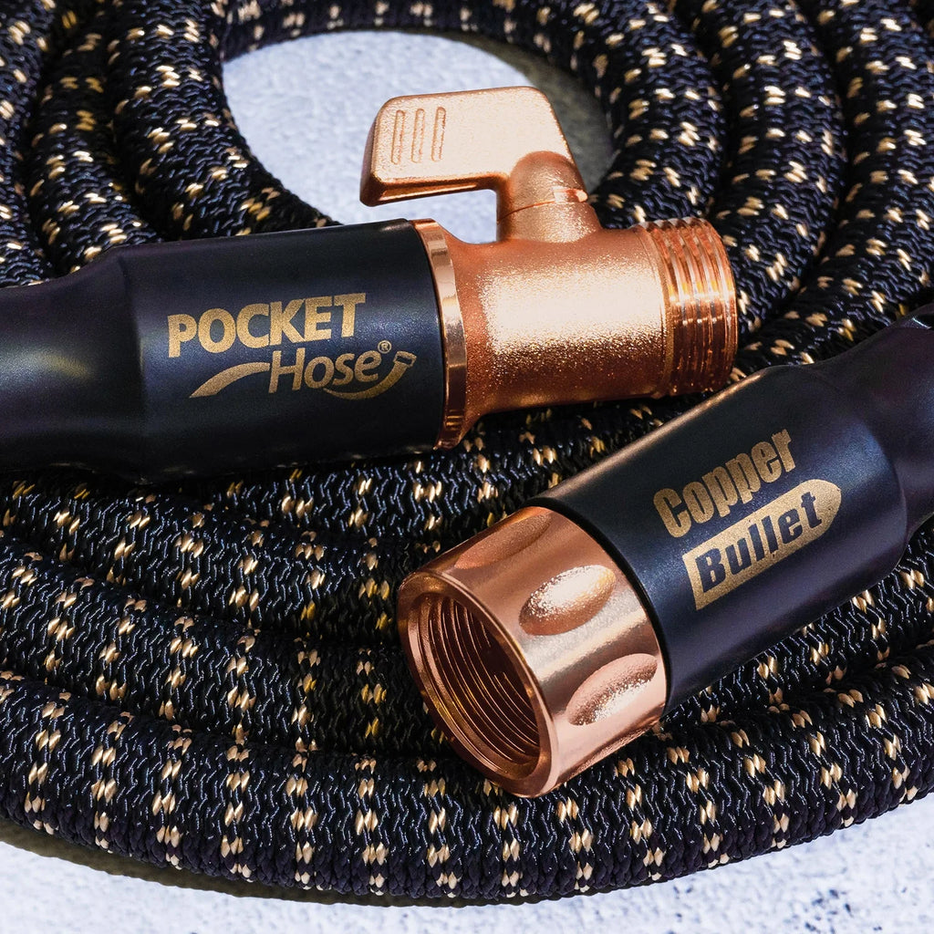 Copper Bullet Expandable Hose with Thumb Spray Nozzle 75 ft N26637