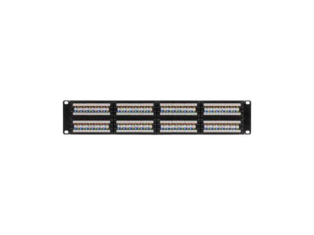48-Port Cat6 UTP Unshielded Patch Panel 2U Black M2259