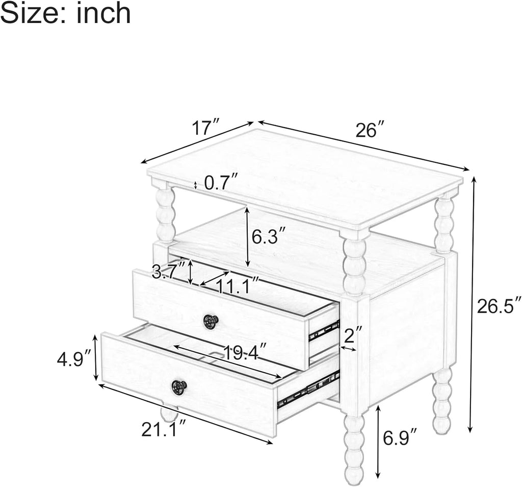 Queen Size Solid Wood Platform Bed with 2 Nightstands F965520