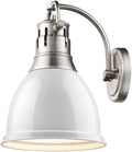 Pewter White Shade Sconce U67393