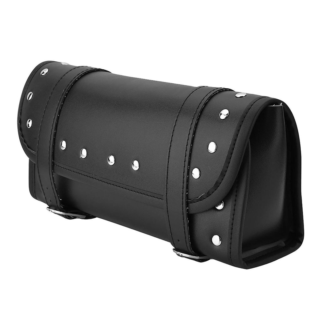 Black Pu Leather Motorcycle Tool Bag Saddlebag G70603