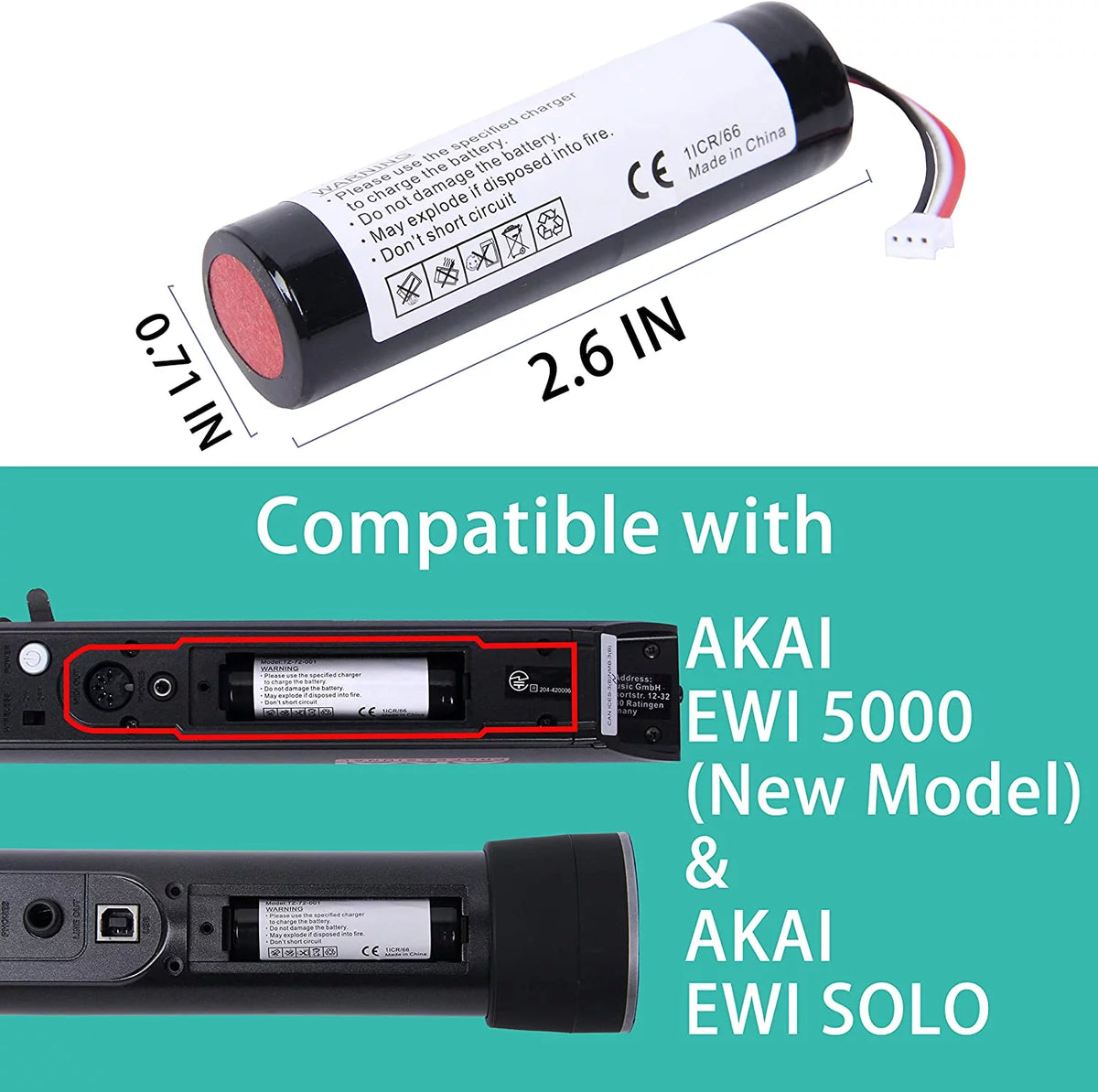 Rechargeable Li-Ion with Extension Cable and USB 2.0 Male B962
