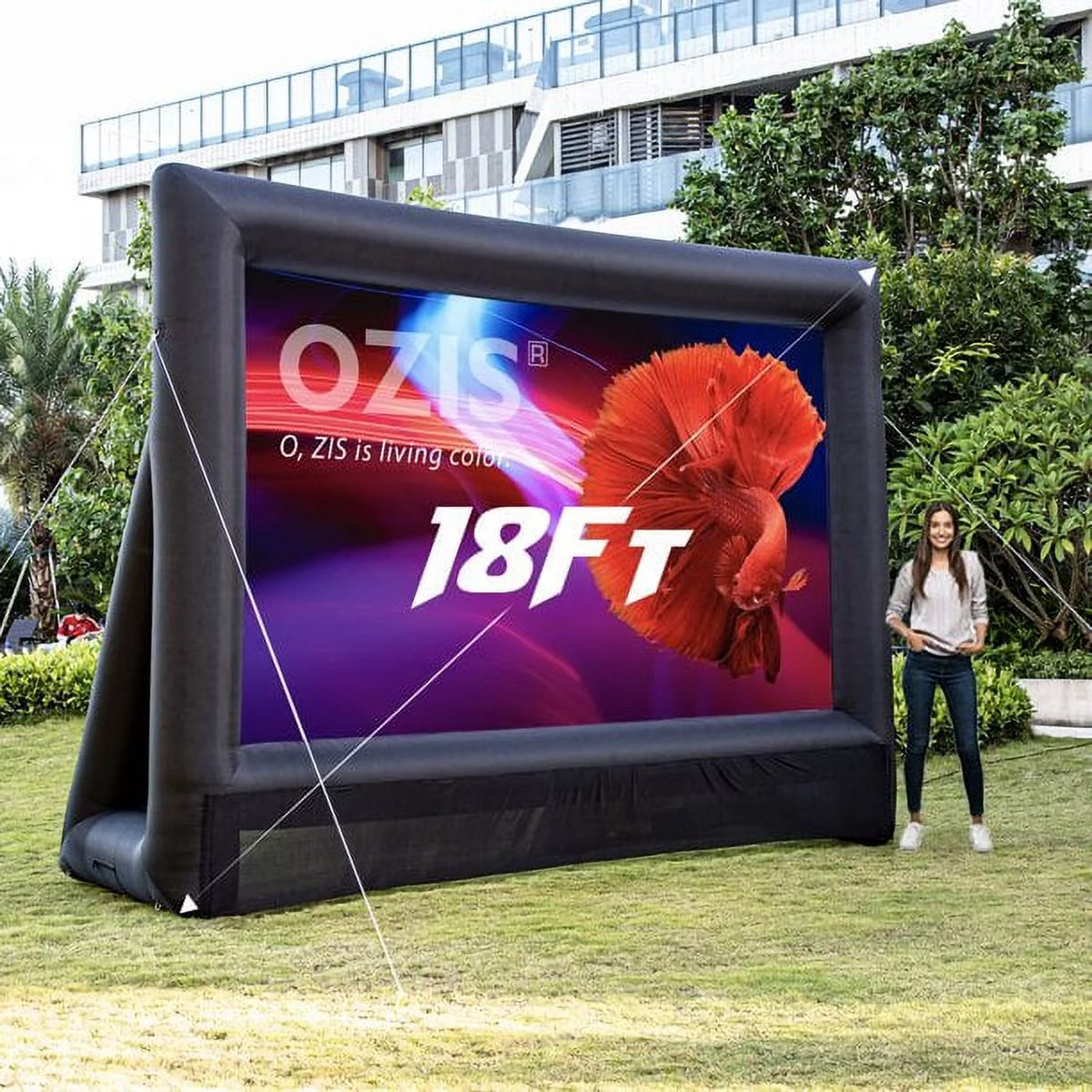 16Ft Inflatable Projector Movie Screen with Blower B641675