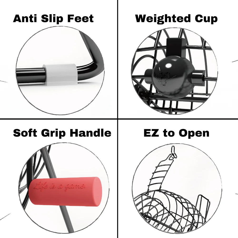 Black Steel Bingo Cage Q854694
