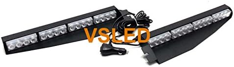 2-16 LED 32 Watt Blue White Emergency Light Bar Pack of 2 P501
