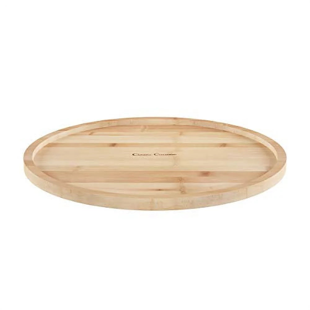 All-Natural Bamboo Round Single Tier 14 Inch Lazy Susan Turntable X72946