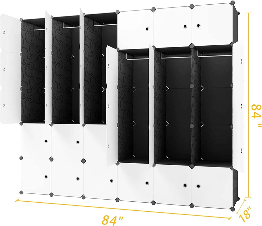 Black 30 Cubes Portable Wardrobe Closet Q59897