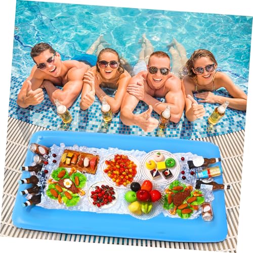 1 Set Inflatable Pool Serving Bar and Mesh Food Tent Set with Drain Plug K3197