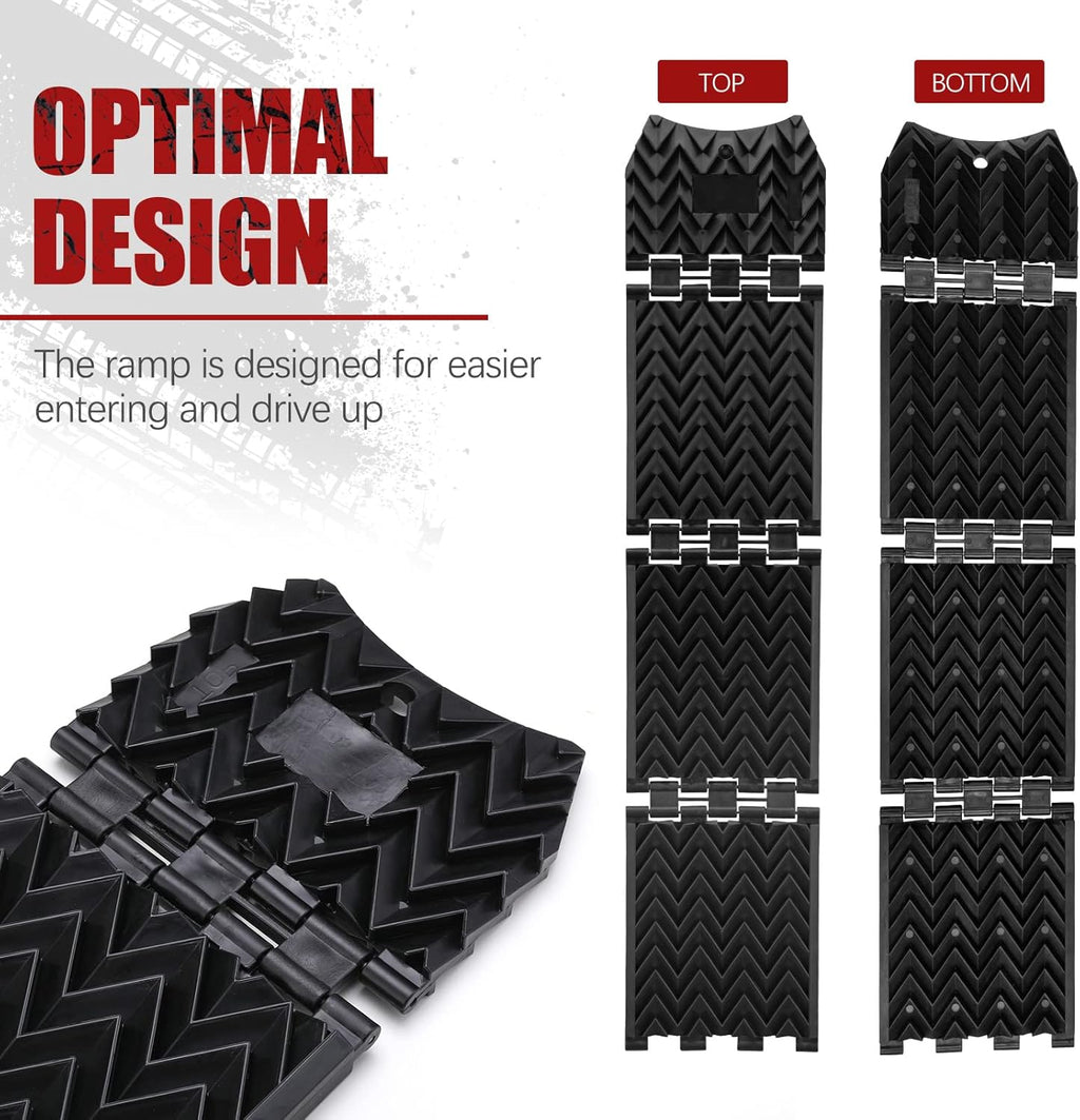 Tire Traction Mats Foldable Recovery Track Boards 2 Pack E79692