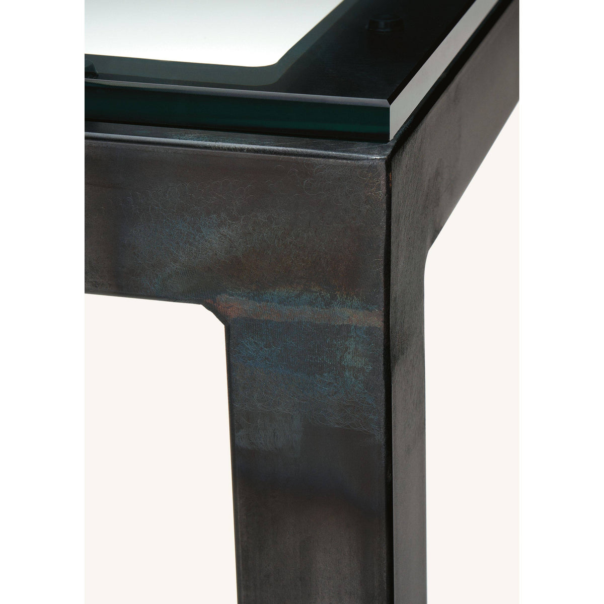 Cherry Top Console Table with White Base B530054