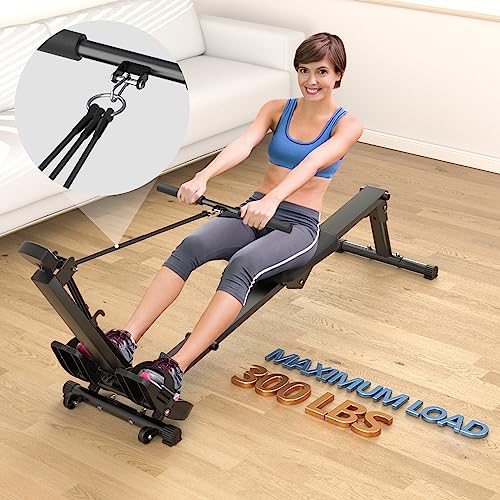 Foldable Rowing Machine with LCD Monitor B80158